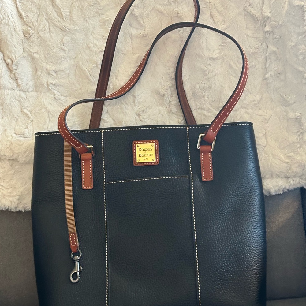 Dooney & Bourke Black and Tan Tote Bag